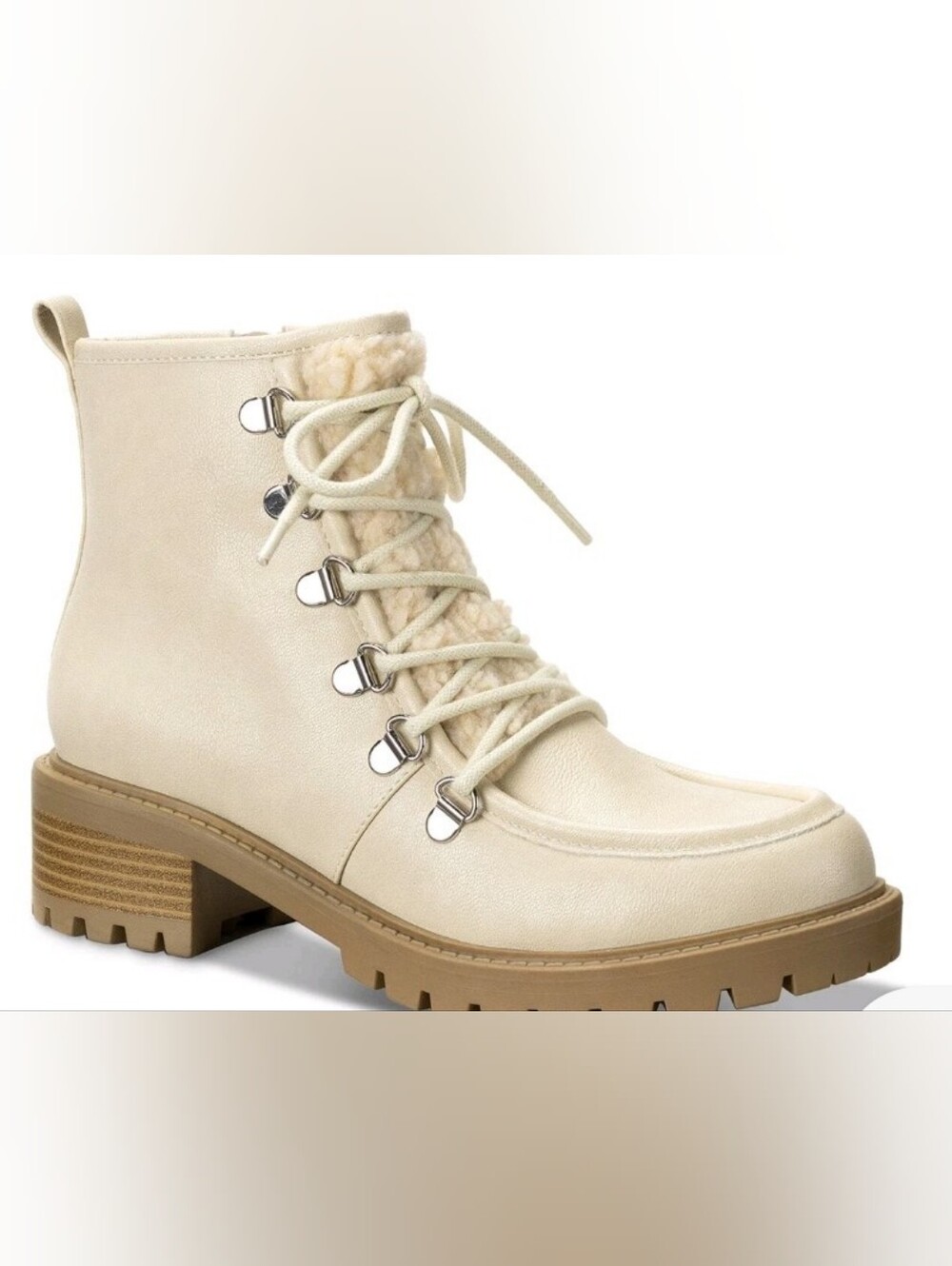 Sun + Stone Quiinn Lace Up Winter Lug Booties NIB
